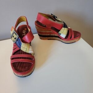 The Art Company Colorful Wedges, VGUC, Size 38